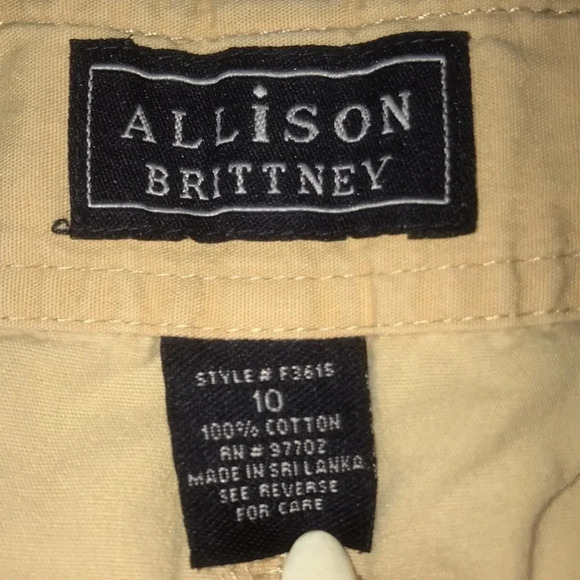 Allison Brittney Capri y2k cargo pants 100% cotton tiny flaw size 10 - Picture 3 of 9